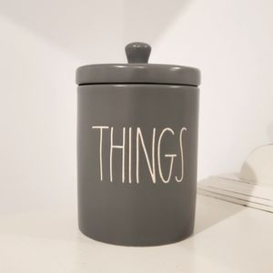 Rae Dunn "THINGS" Bathroom Ceramic Organizer
